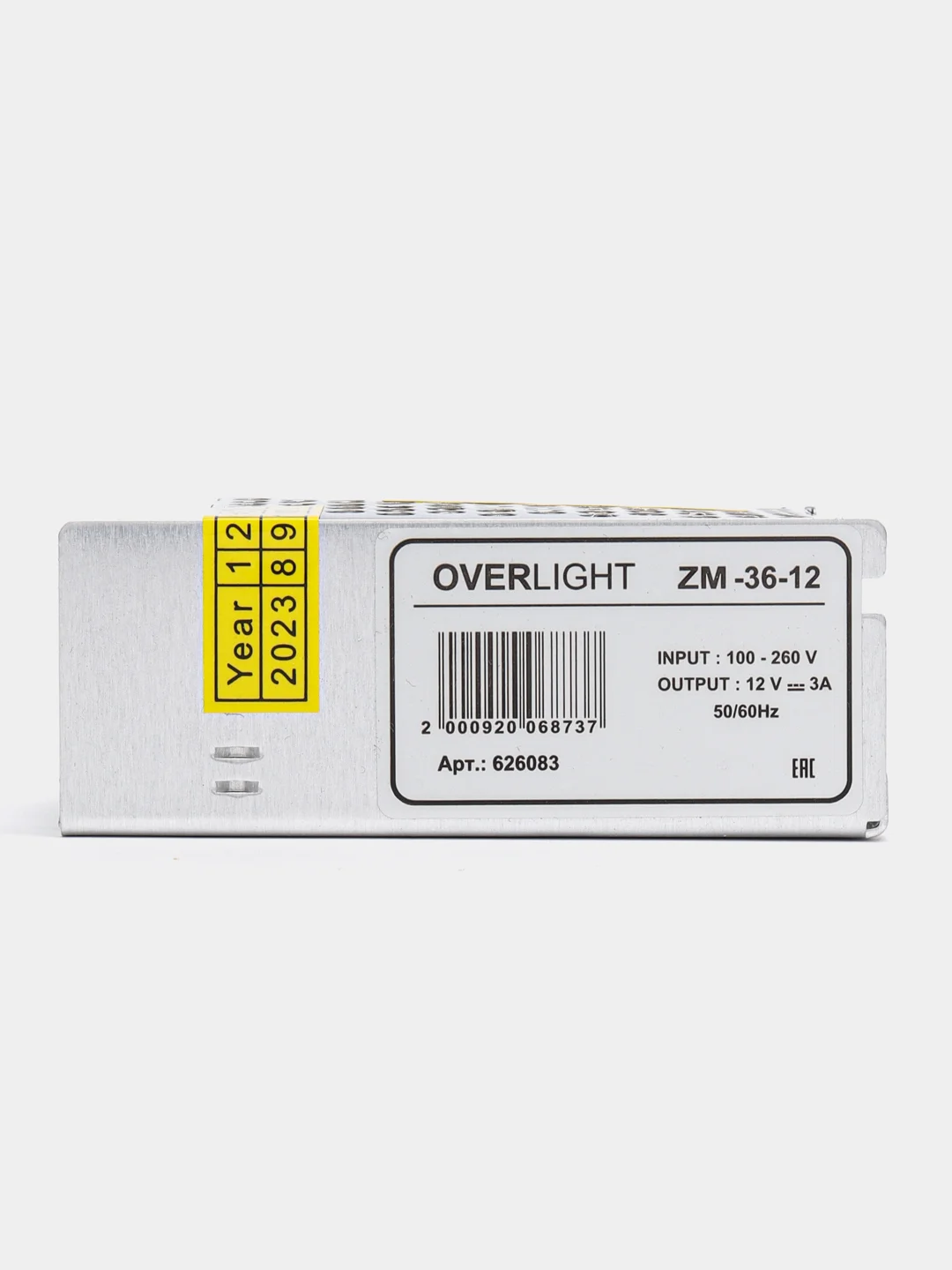 Блок питания для светодиодной ленты 12V, 36W, 3A, IP20