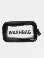 Черный сумка-косметичка Washbag, водонепроницаемая, с ручкой, размер S, M