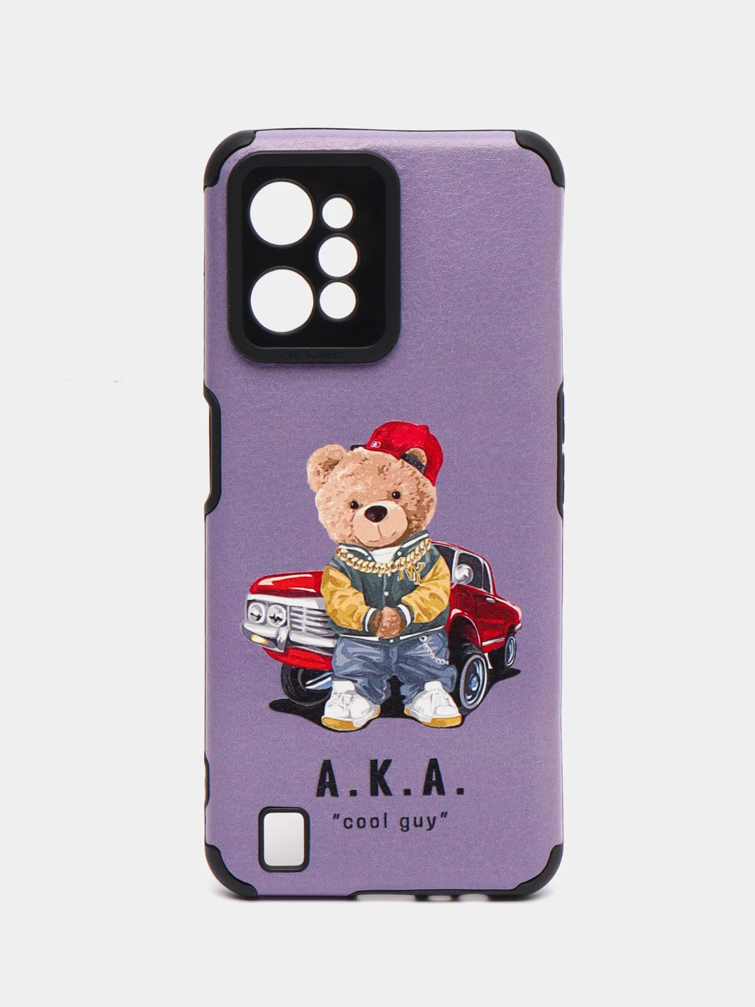 Лавандовый чехол Realme C31 / Реалми С31, силиконовый, под кожу, с рисунком