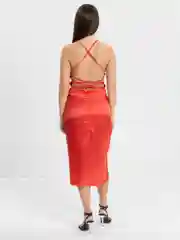 Коралловый женское шелковое платье