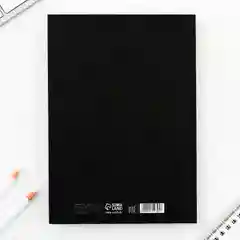 Черный ежедневник А5, 160 л, твердая обложка "Minimalism"