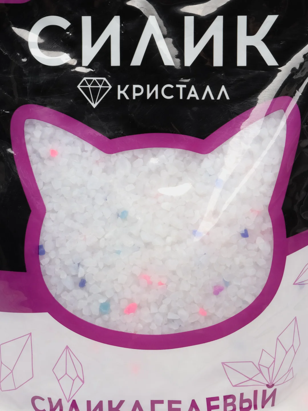 Наполнитель силикагелевый Пижон Premium "Crystal", колотый, 8 л