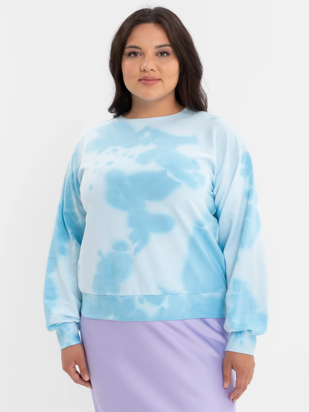 Небесно-голубой свитшот женский Casual Collection