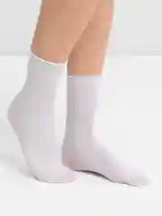 Белый женские однотонные носки, весна-лето