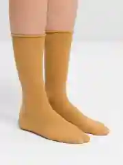 Горчичный женские однотонные носки, весна-лето