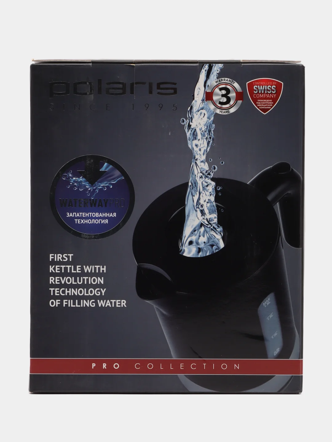 Чайник Polaris PWK 1803C Water Way Pro, черный