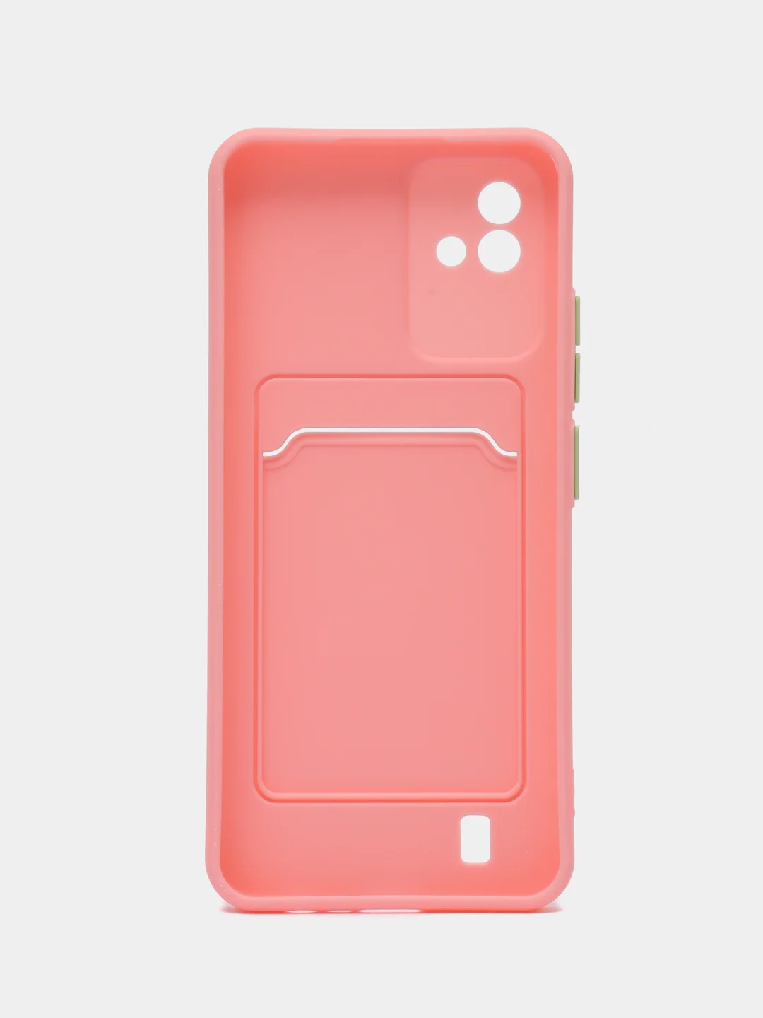 Розовый чехол Realme C20, Realme C11 2021  карман для пластиковой карточки