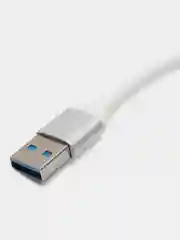 Серебряный usb-хаб на 4 порта USB, с входом USB / Type-C