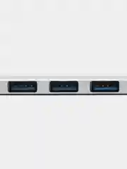 Серебряный usb-хаб на 4 порта USB, с входом USB / Type-C