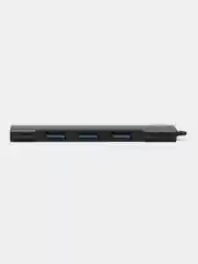 Черный usb-хаб на 4 порта, с входом USB / Type-C