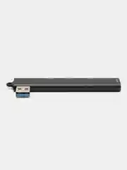 Черный usb-хаб на 4 порта, с входом USB / Type-C