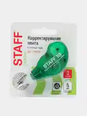 Корректирующая лента - корректор STAFF EVERYDAY 5мм х 3м, механизм перемотки, 226810