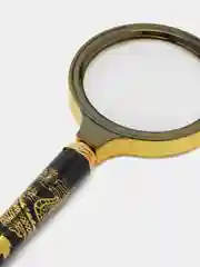 Лупа с золотой оправой, 70 мм