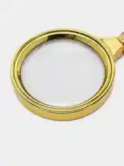Лупа с золотой оправой, 70 мм