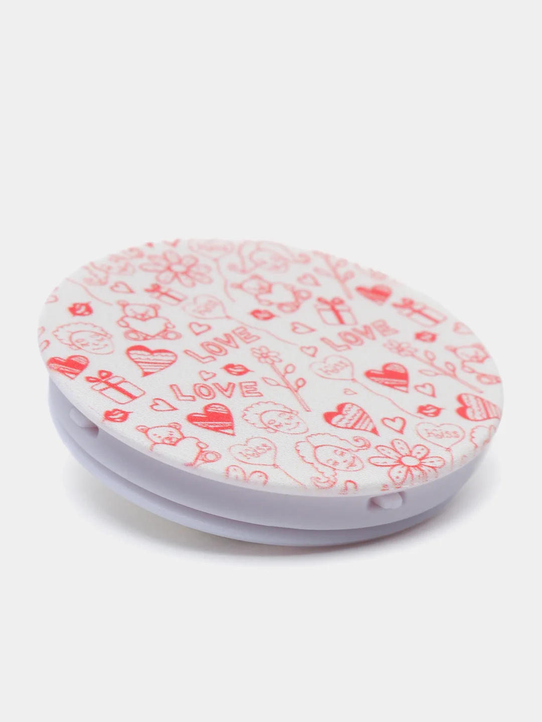 Фуксия попсокет Popsocket держатель для телефона и наушников. Сердце, губы, поцелуй, любовь