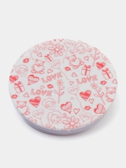 Попсокет Popsocket держатель для телефона и наушников. Сердце, губы, поцелуй, любовь