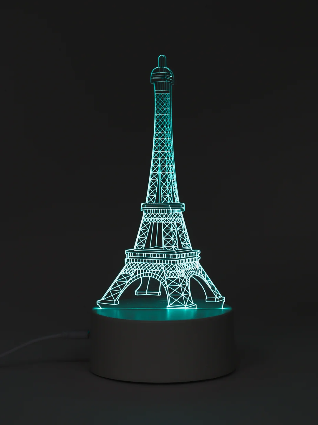 Розовый светильник-ночник 3D, светодиодный, с пультом, цветной, RGB
