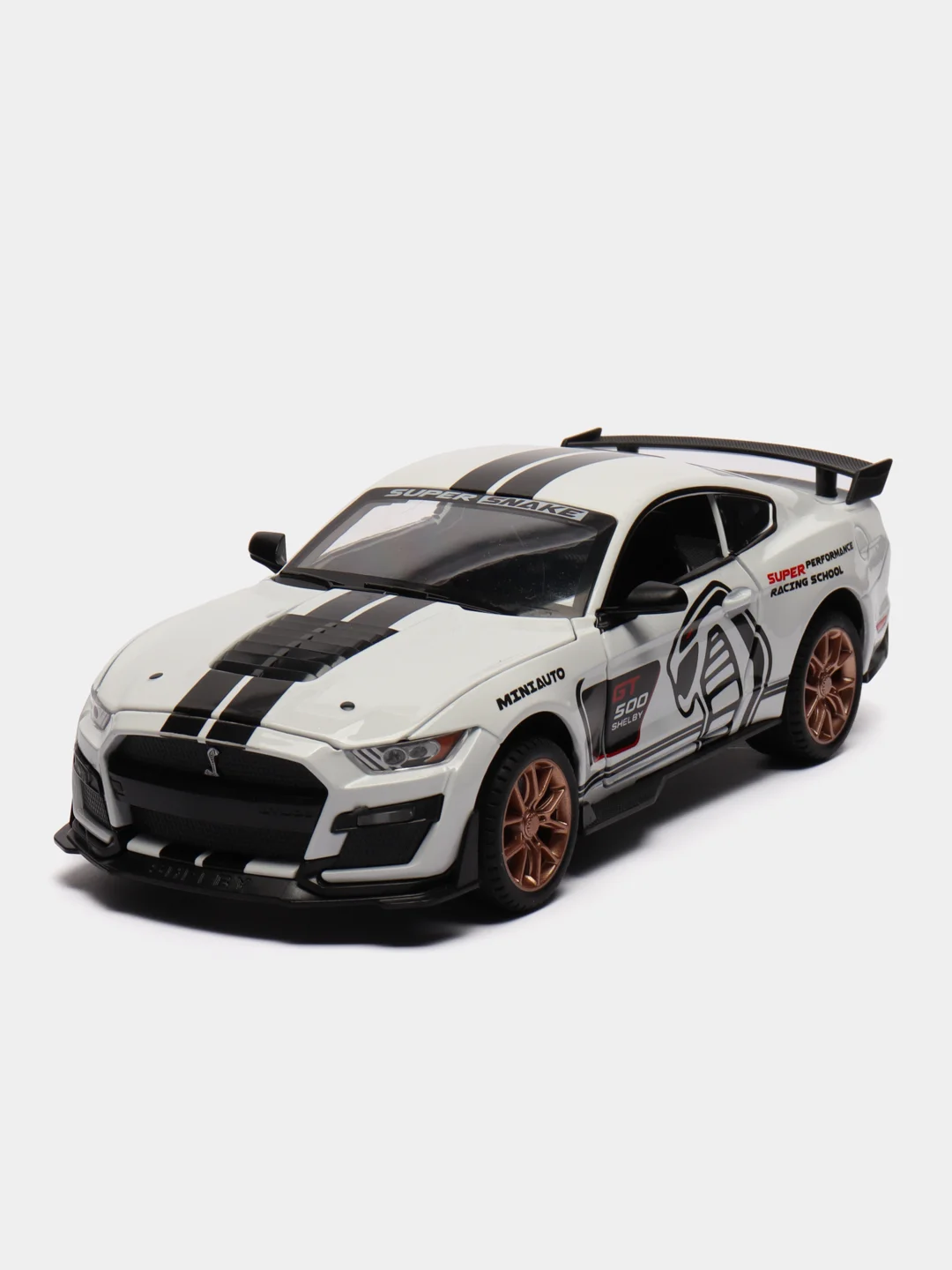 Белый металлическая машинка Ford Mustang Shelby GT500 2406B, 1:24