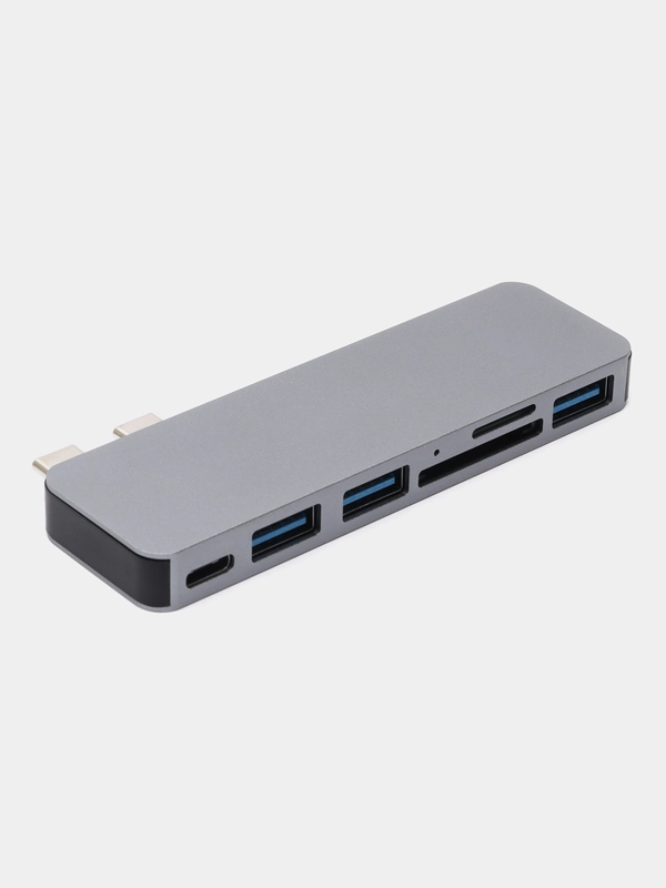 Хаб USB-C для MacBook, 7 в 1: USB 3.0, Type-C, TF/SD Card Reader, 2 вида