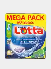 Таблетки для посудомоечных машин Lotta "All in 1", MEGA PACK, 60 штук