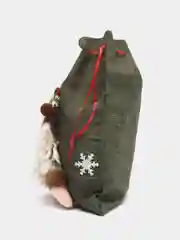 Зеленый новогодний мешок для подарков, льняной, 20x28 см