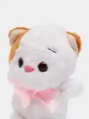 Белый мягкая игрушка Басик,  брелок, котик и кошечка с сердечком