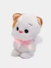 Белый мягкая игрушка Басик,  брелок, котик и кошечка с сердечком
