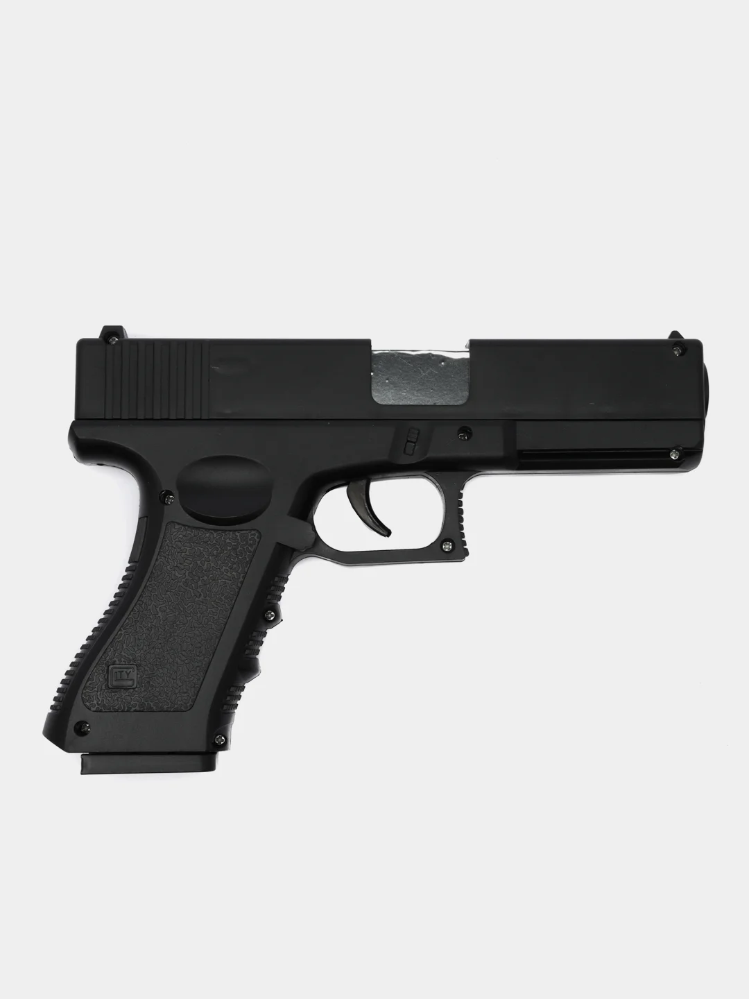 Угольный пистолет игрушечный перезаряжаемый Glock с глушителем, оружие, подарок на 23 февраля