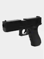 Угольный пистолет игрушечный перезаряжаемый Glock с глушителем, оружие, подарок на 23 февраля