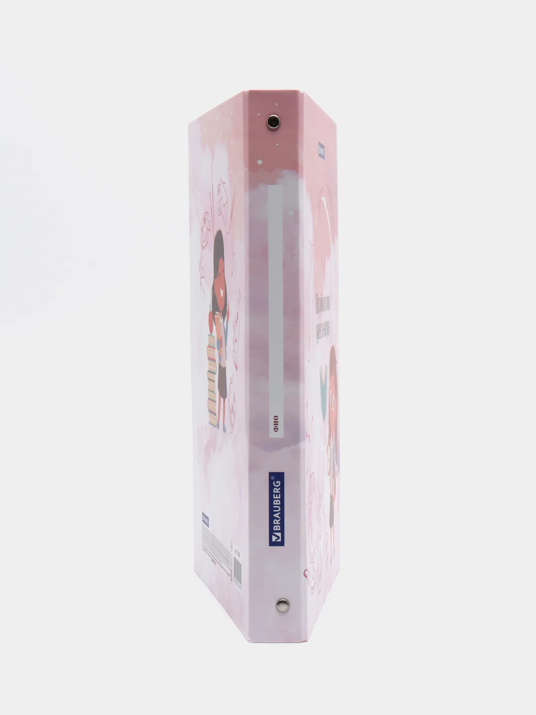 Портфолио для школьника папка, А4, 4 кольца, 20 файлов, Девочка, Brauberg, 115239