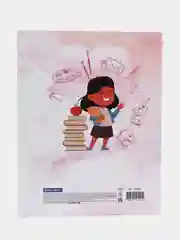 Портфолио для школьника папка, А4, 4 кольца, 20 файлов, Девочка, Brauberg, 115239