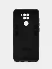 Угольный чехол для Xiaomi Redmi Note 9, противоударный, с металлической подставкой кольцом