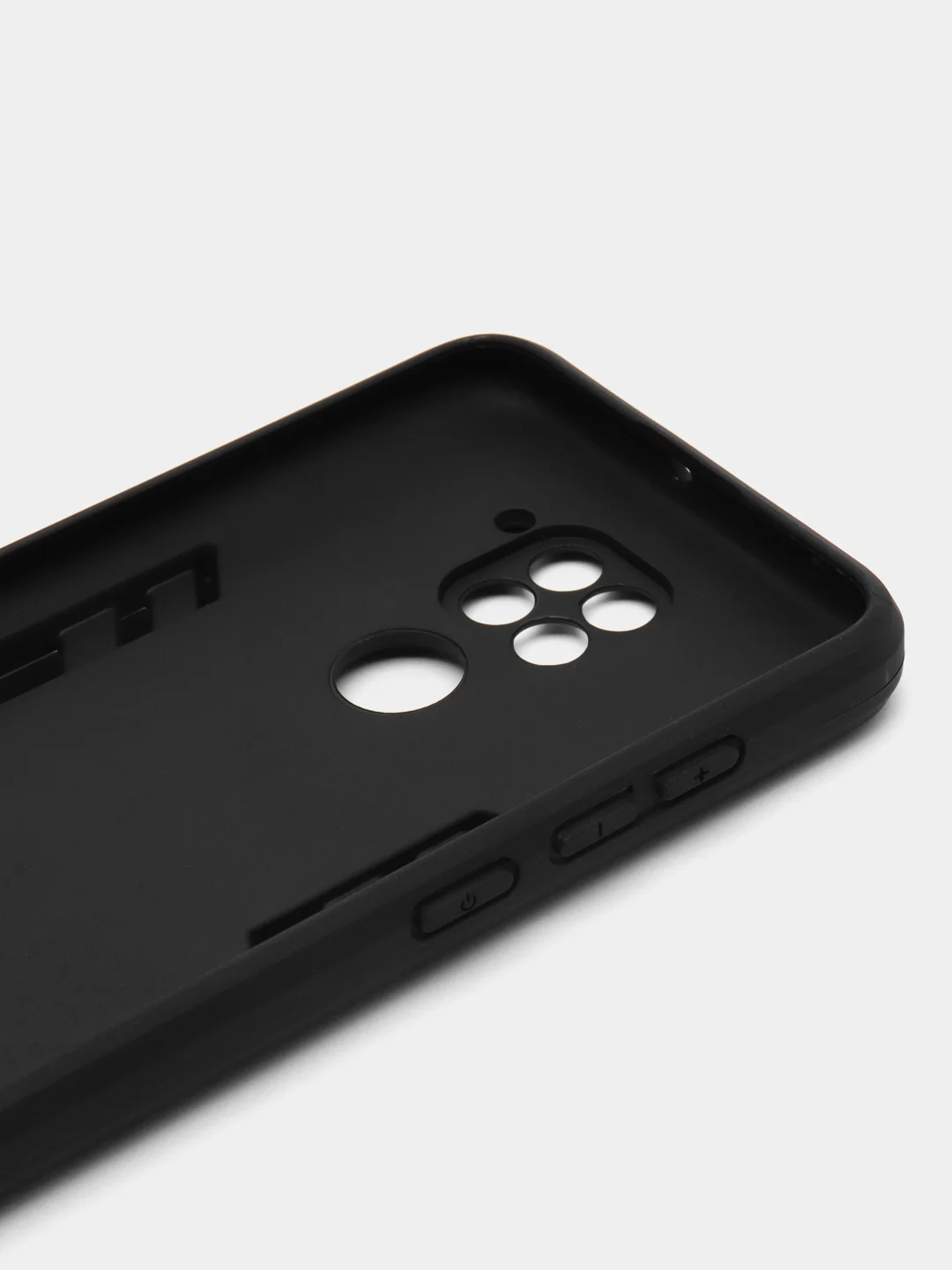 Угольный чехол для Xiaomi Redmi Note 9, противоударный, с металлической подставкой кольцом