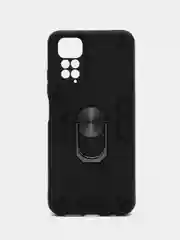 Хром чехол противоударный Xiaomi Redmi Note 11 4G, Note 11S, Нот 11С с металлической подставкой