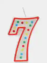 Свеча-цифра для торта "7" ДВУСТОРОННЯЯ с конфетти, 8,5 см, ЗОЛОТАЯ СКАЗКА, держатель