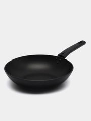 Сковорода Wok, d=26 см, съёмная ручка, антипригарное покрытие, цвет чёрный