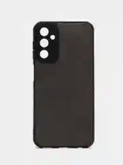 Тёмно-серый чехол для Samsung S21FE,S22,S23 Plus,A13,A14,A53 5G,A 54,73,23,24,33,34,52 кожаная вставка