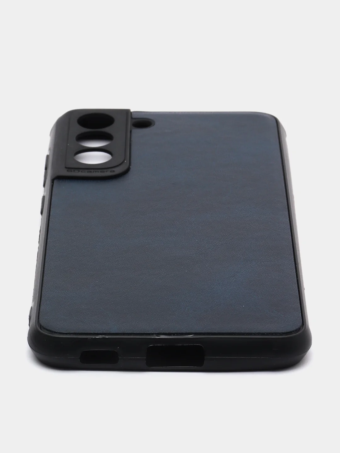 Темно-синий чехол для Samsung S21FE,S22,S23 Plus,A13,A14,A53 5G,A 54,73,23,24,33,34,52 кожаная вставка