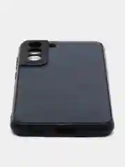 Темно-синий чехол для Samsung S21FE,S22,S23 Plus,A13,A14,A53 5G,A 54,73,23,24,33,34,52 кожаная вставка