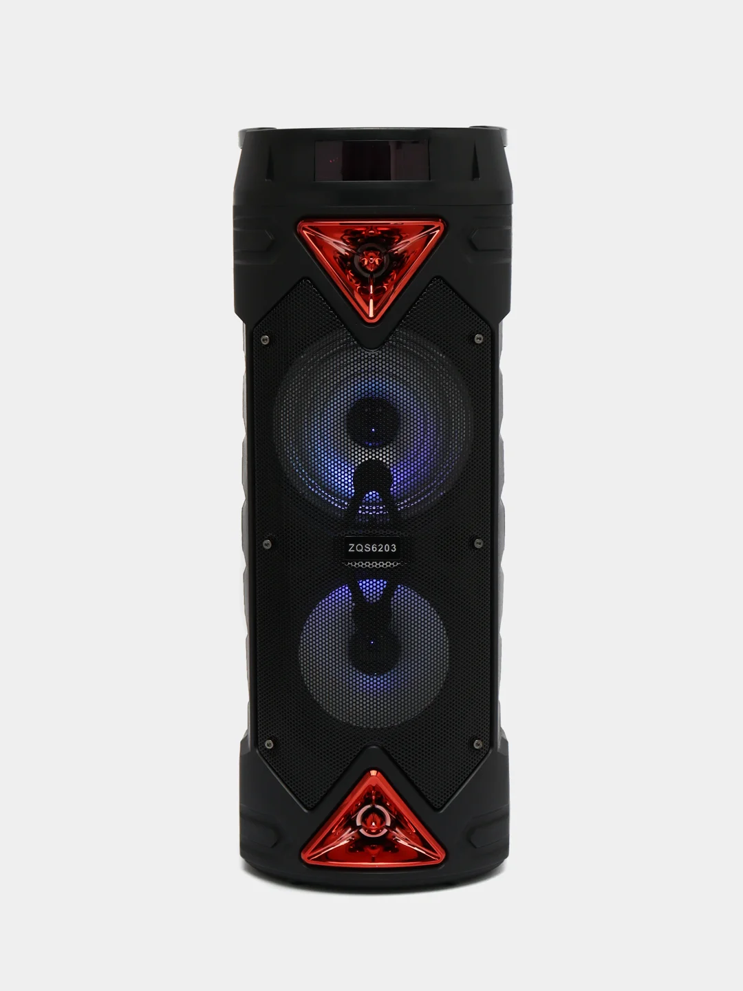 Красный колонка блютуз беспроводная большая с микрофоном-караоке, ZQS 6203
