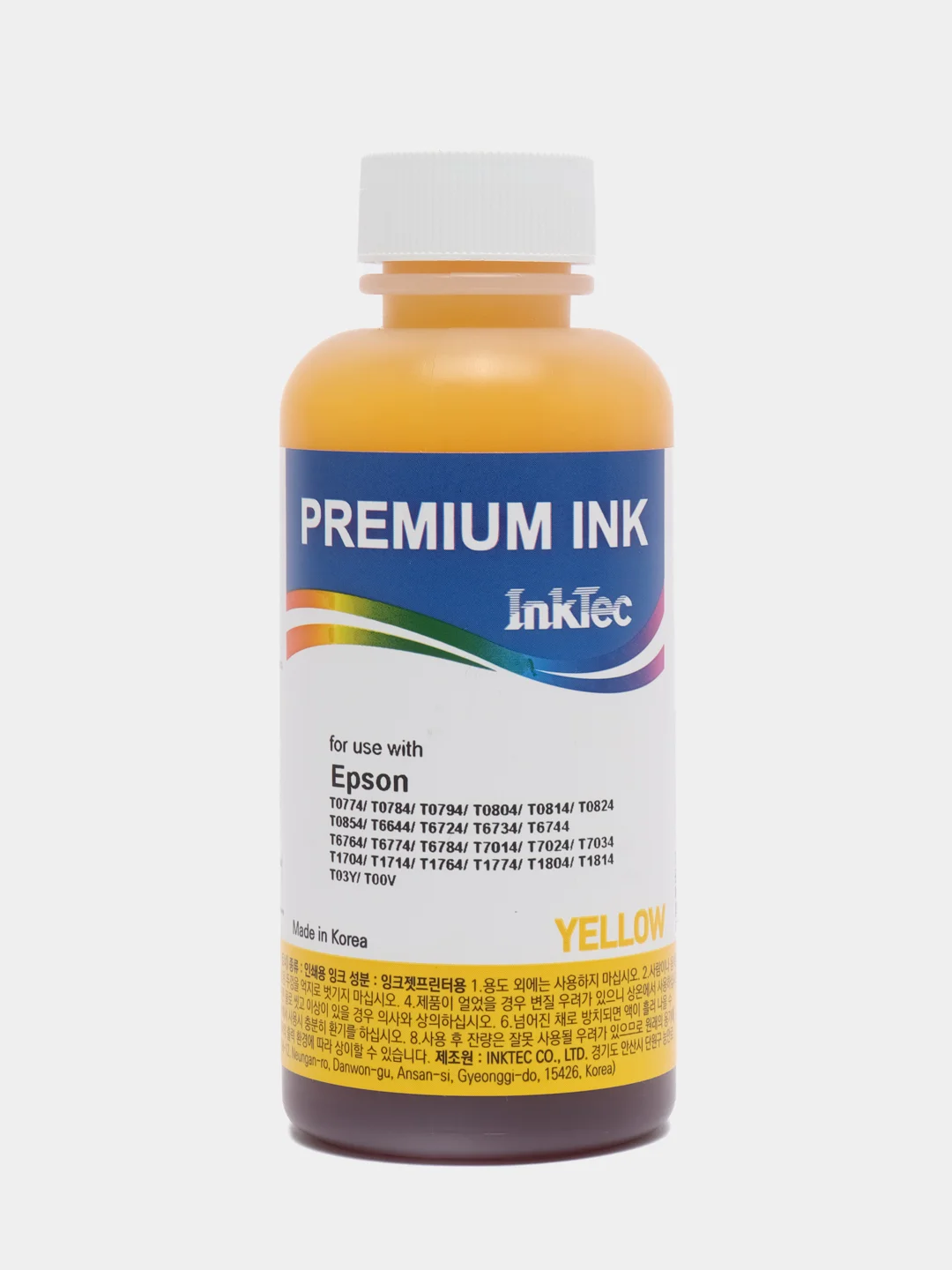 Желтый чернила InkTec E0010 для Epson T50 / P50 / L800, 100 ml
