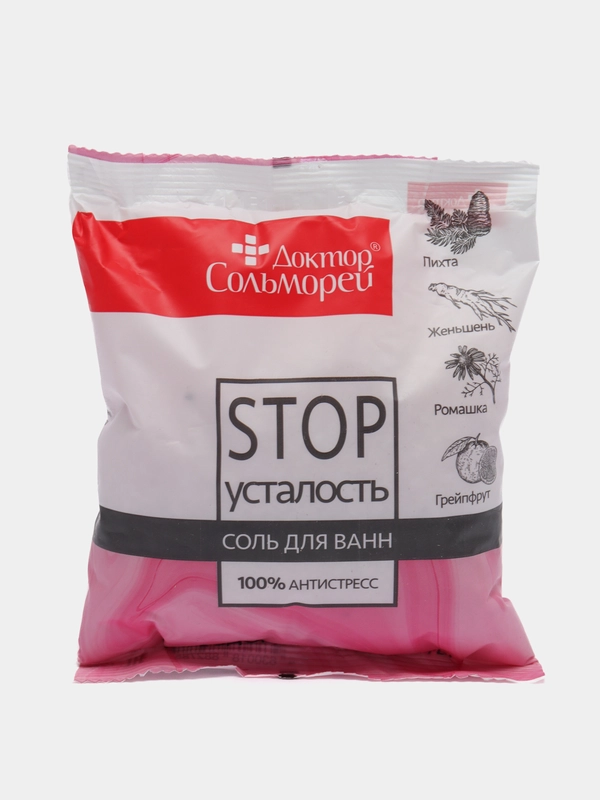 Соль для ванн морская СТОП-усталость Доктор сольморей, 500 гр