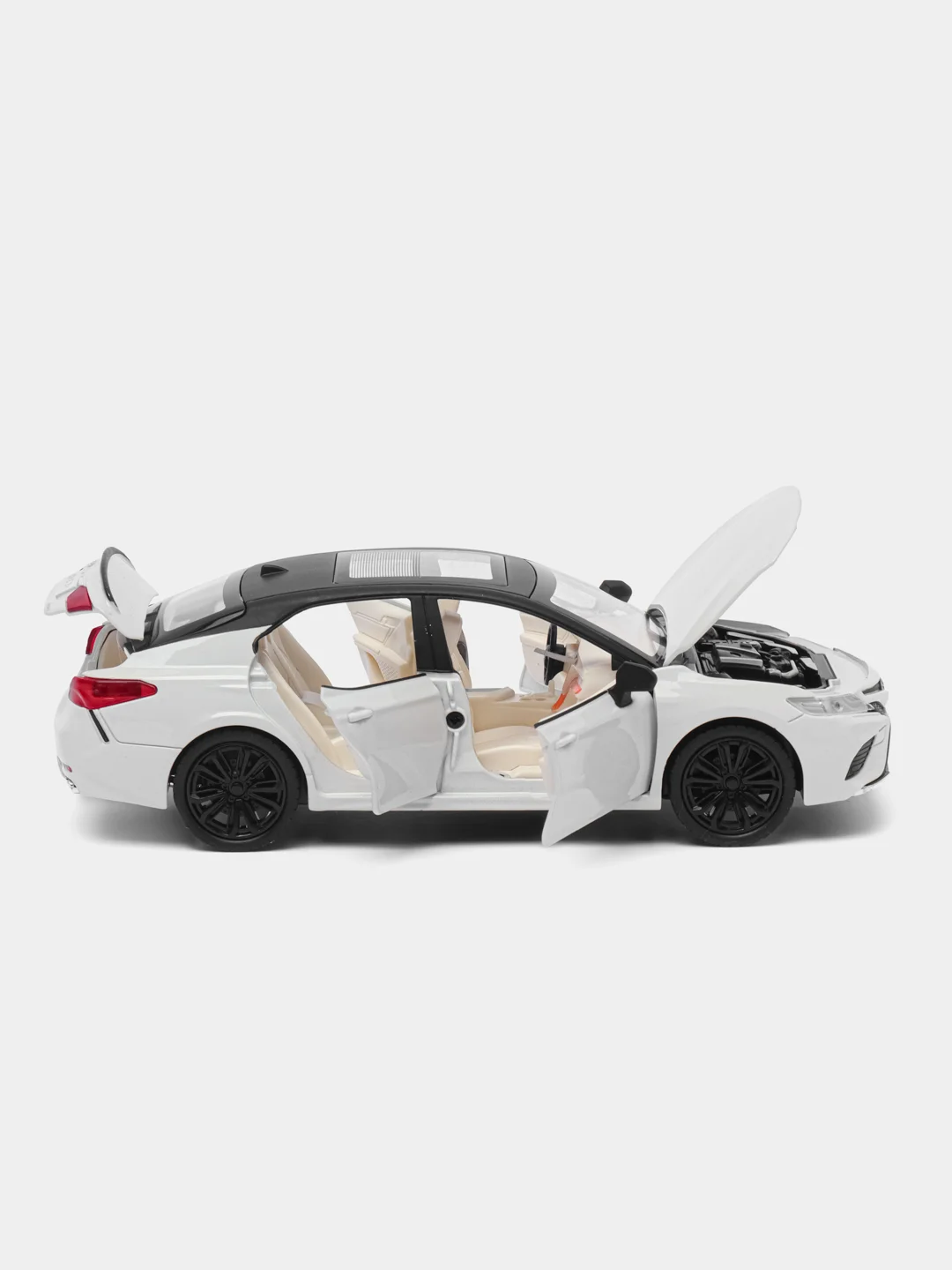 Белый металлическая машинка Che Zhi 1:24 Toyota Camry Sport CZ130A, инерционная, свет, звук