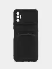 Черный чехол с отделением для пластиковой карточки Tecno Spark 8P