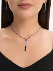 Индиго комплект украшений: колье и серьги