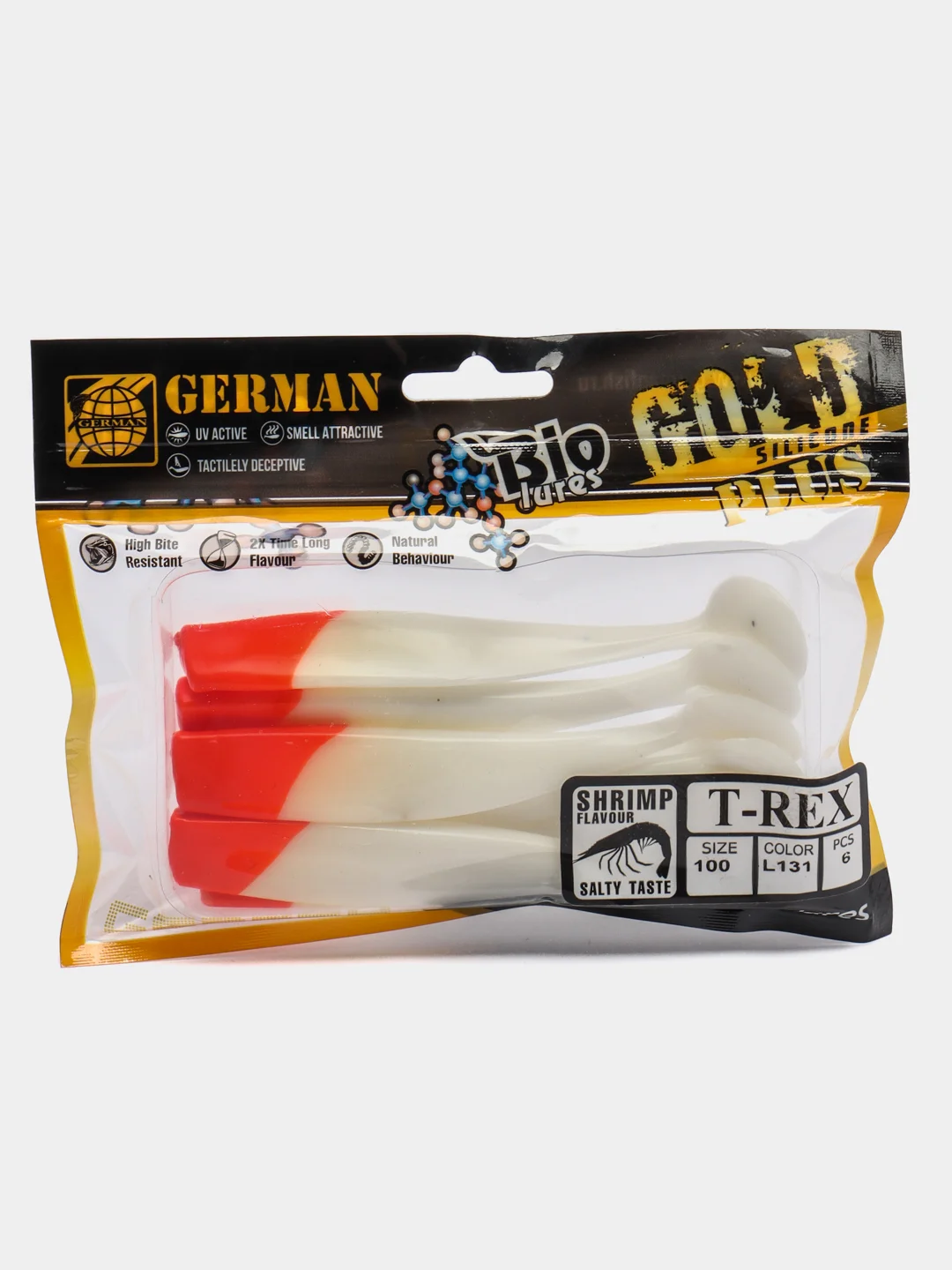 Бирюзовый съедобная силиконовая приманка German "T-Rex", 100 мм