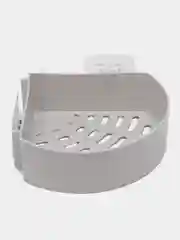 Белый угловые полки для ванной комнаты