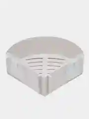 Белый угловые полки для ванной комнаты