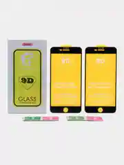 Черный защитное стекло для iPhone 6, 6S, 7, 8, X, XS, XR, 11, 12, 13, Pro Max, Pro, mini, 2 штуки