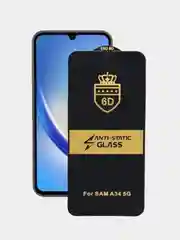 Черный защитное стекло Anti-Static для Samsung Galaxy A34 (Самсунг Галакси А34)